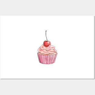 Fancy Pink Cupcake Posters and Art